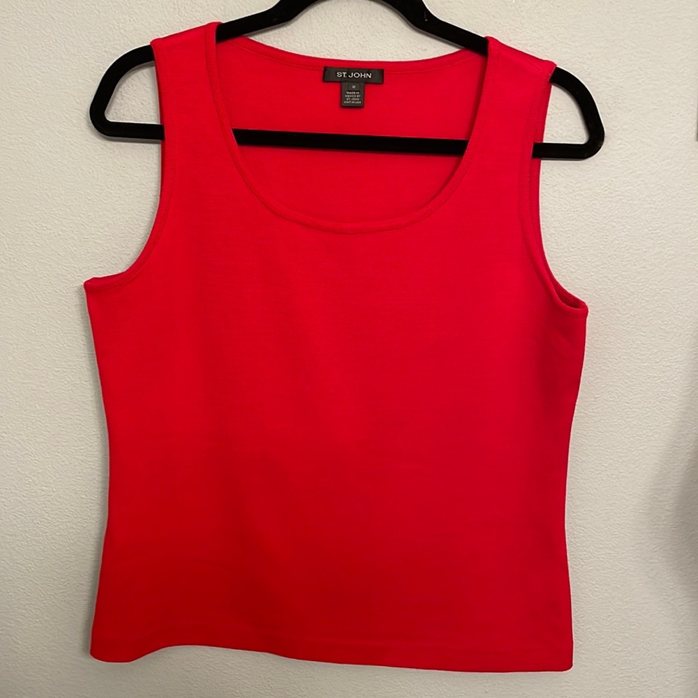 NWOT St John Wool Blend Red Tank size M